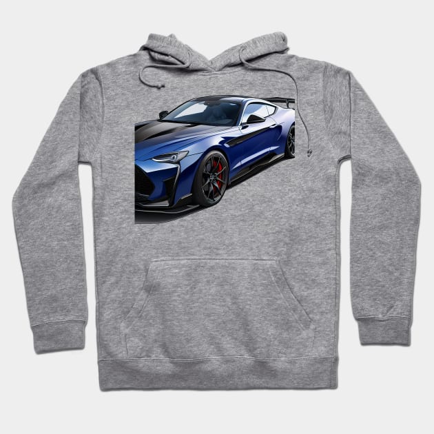 Dark Blue Sports Car Concept Hoodie by BAYFAIRE